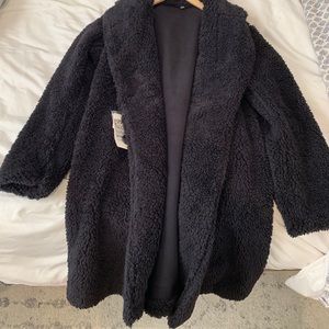 Super soft and warm fleece tailored coat!